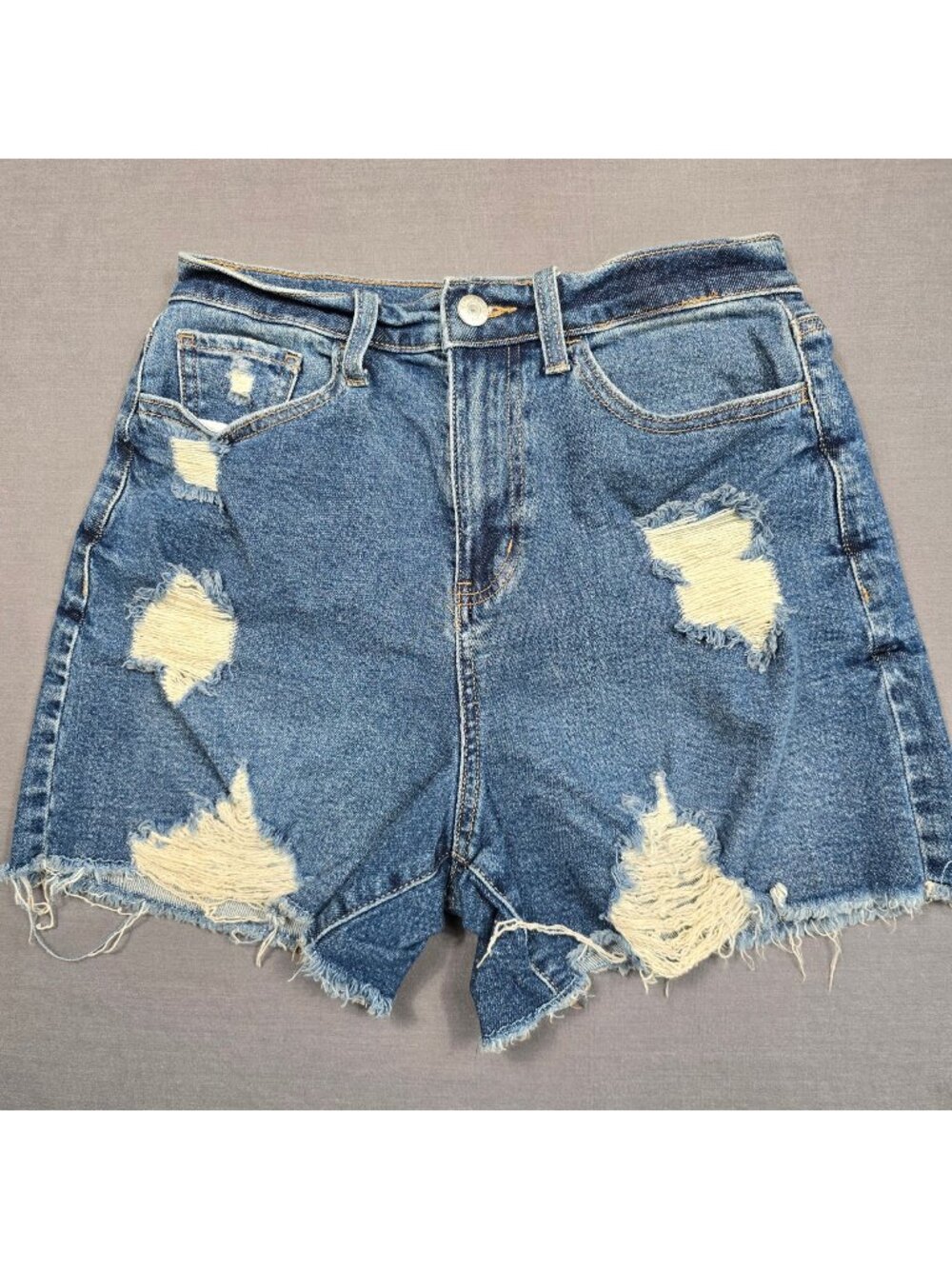 Banana Republic Womens 6 Girlfriend Distressed Denim Shorts